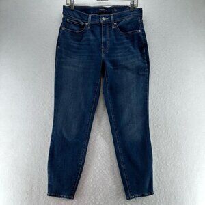 Lucky Brand Jeans Womens Sz 10/30 Ankle Mid Rise Skinny Dark Washed Denim Blue